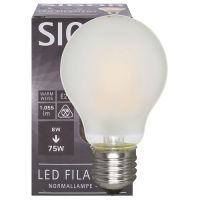 LED-Filament-Lampe AGL-Form matt E27 2700K 8,5W