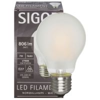 LED-Filament-Lampe AGL-Form matt E27 2700K 7W