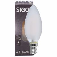 LED-Filament-Lampe Kerzen-Form matt E14 2700K