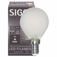 LED-Filament-Lampe Tropfen-Form, matt E14 5,0W 2700K 630lm