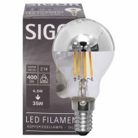 LED-Filament-Lampe Tropfen-Form silber verspiegelt E14/4,5W (35W) 400 lm 2700K