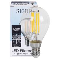 LED-Filament-LampeTropfen-Form klar E14/4,5W (40W) 470 lm 2200 bis 2700K