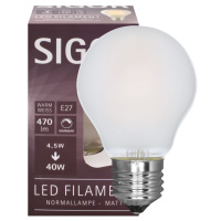 LED-Filamentlampe 4,5W E27 470lm matt dimmbar 60W