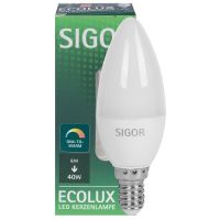 LED-Kerzenlampe ECOLUX opal E14/5,5W 470 lm 2200/2700K