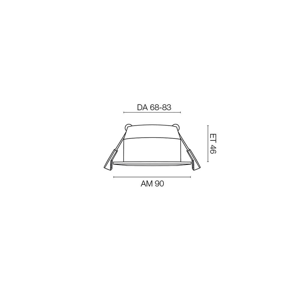 LED-Einbauleuchte 8W 580 lm 3000K