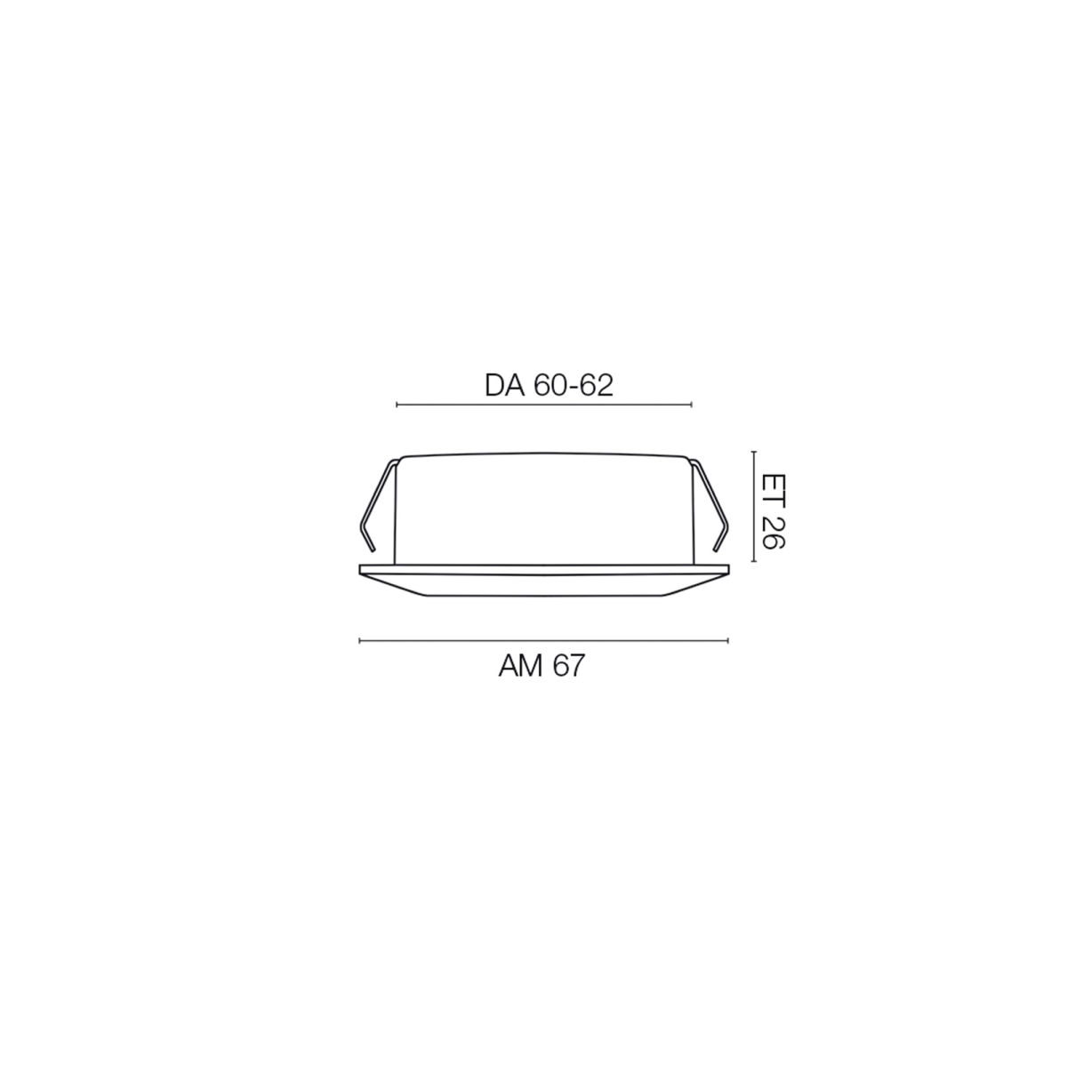LED-Einbauleuchte DILED 5W 260lm 2100-2700K stahl matt