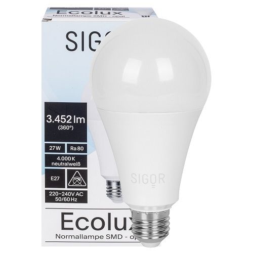 LED-Lampe ECOLUX AGL-Form E27 4000K 27,0W LED-Lampe ECOLUX AGL-Form E27 4000K 27,0W