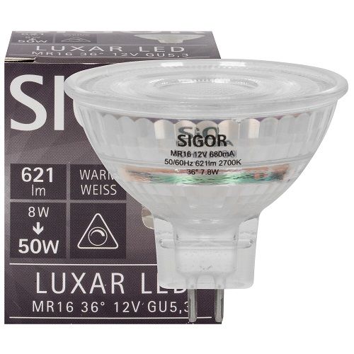 LED-Reflektorlampe MR16 LUXAR GU5,3/12V LED-Reflektorlampe MR16 LUXAR GU5,3/12V