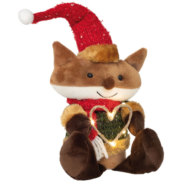 Stofftier JOYLIGHT 5 warmweiße LEDs Fuchs