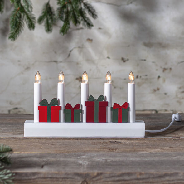 Weihnachtsleuchter JULIA 5 x E10/55V/3W