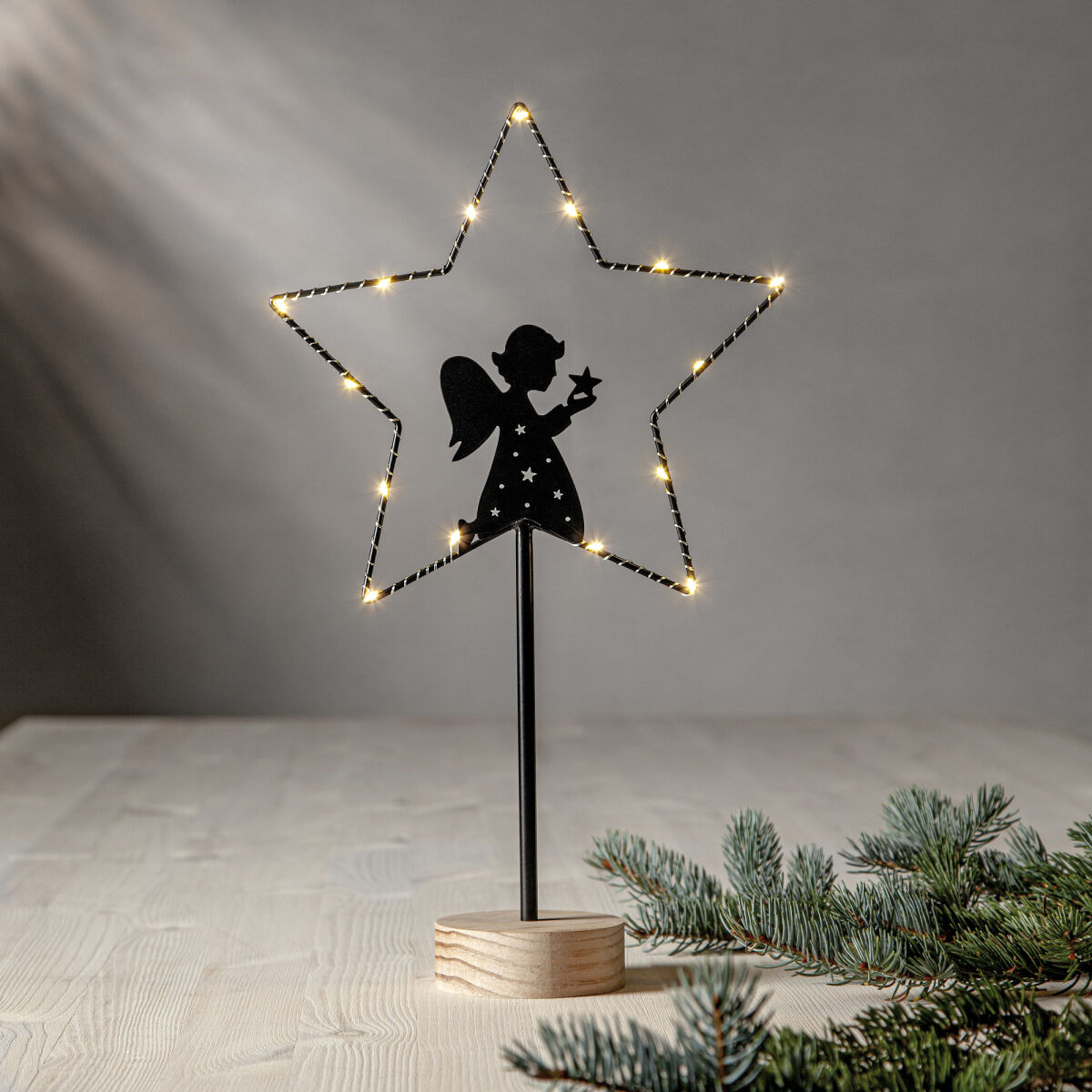 Weihnachtsstern GLIMTA 15 warmweiße LEDs H420 Ø250 Engel Weihnachtsstern GLIMTA 15 warmweiße LEDs H420 Ø250 Engel