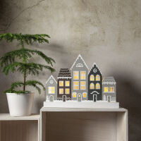 Weihnachtsleuchter HÄUSCHEN 6 warmweiße LEDs