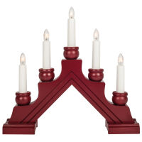 Weihnachtsleuchter KARIN 5 x E10/55V/3W rot