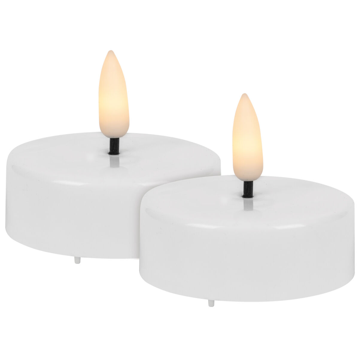 LED-Teelichter FLAMME XL 1 warmweiße LED 2er-Set LED-Teelichter FLAMME XL 1 warmweiße LED 2er-Set