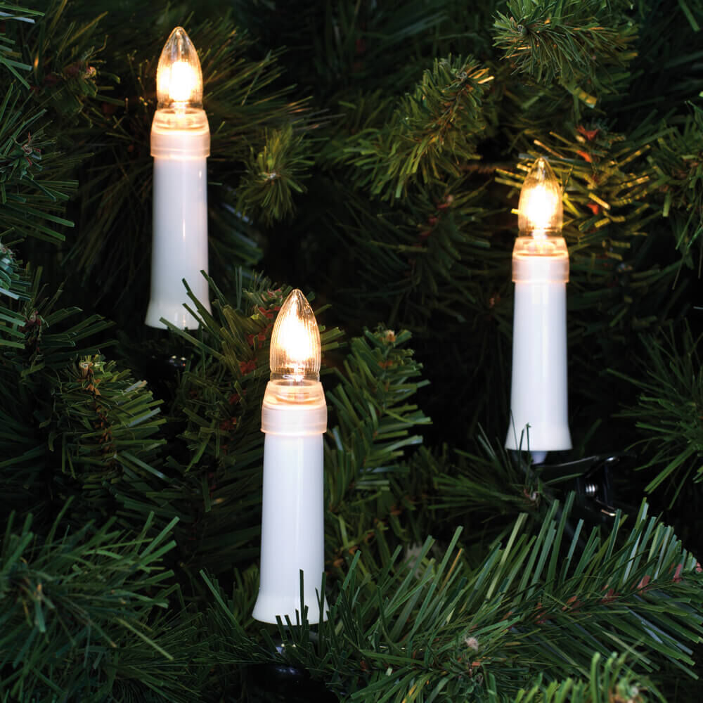 Weihnachtsbaumkette klar/weiß 25 x E10/10V/2,4W 12 Meter Weihnachtsbaumkette klar/weiß 25 x E10/10V/2,4W 12 Meter