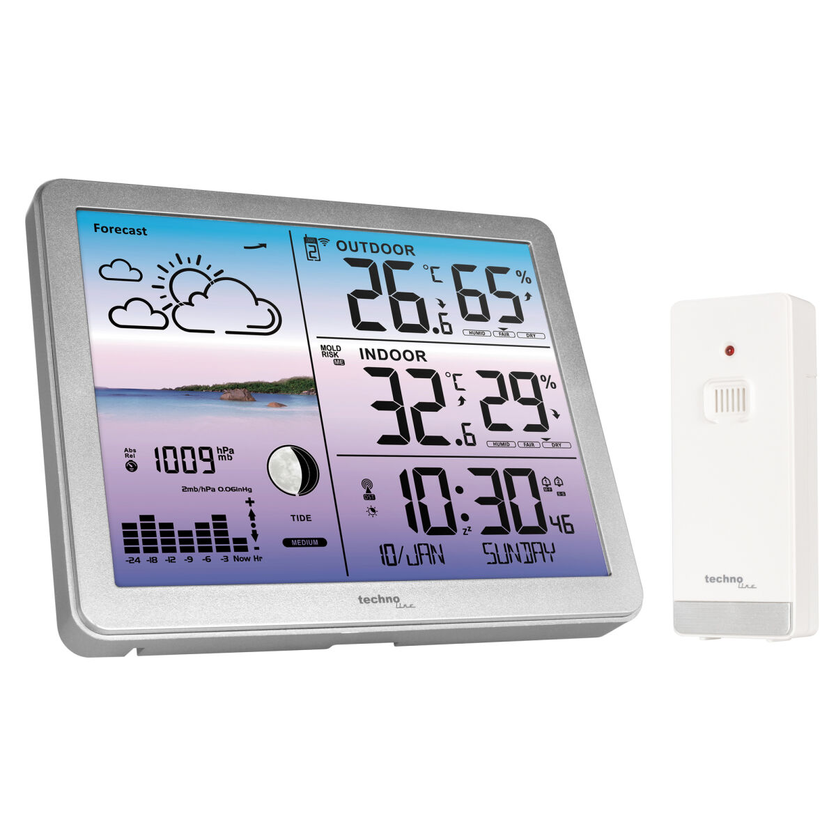 Funk-Wetterstation WS 6520 mit Funkuhr Funk-Wetterstation WS 6520 mit Funkuhr