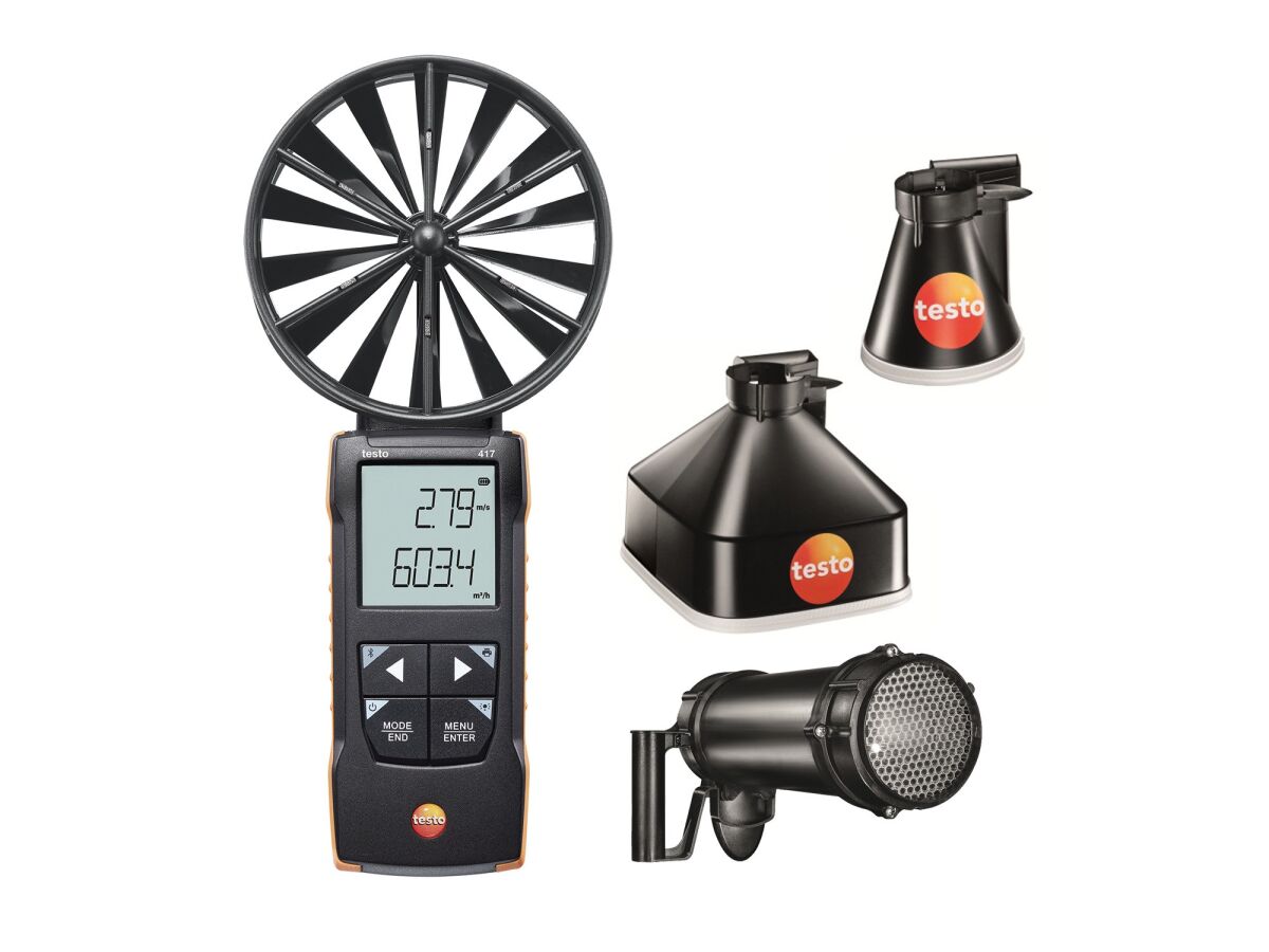 Flügelrad-Anemometer testo 417 Set 2