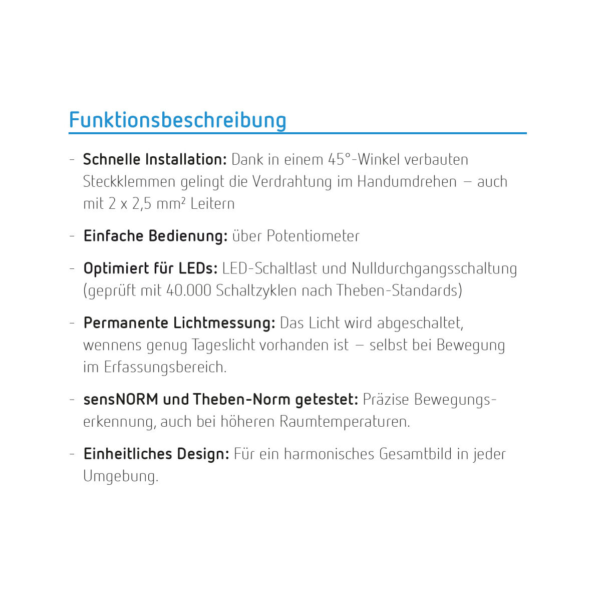 Theben PIRA T6 Mini Bewegungsmelder (PIR) Decke innen, 360° rund, 6 m, 5 cm klein, 200 W LED 1030202