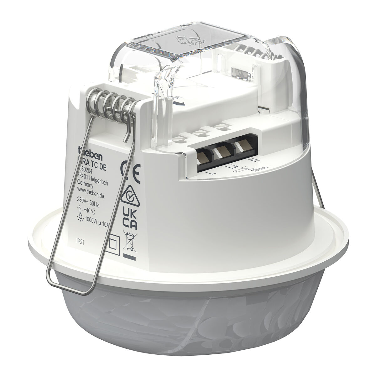 Theben PIRA TC DE Bewegungsmelder Korridor, Decke innen 360° rechteckig, 25 x 3 m, 200 W LED 1030204