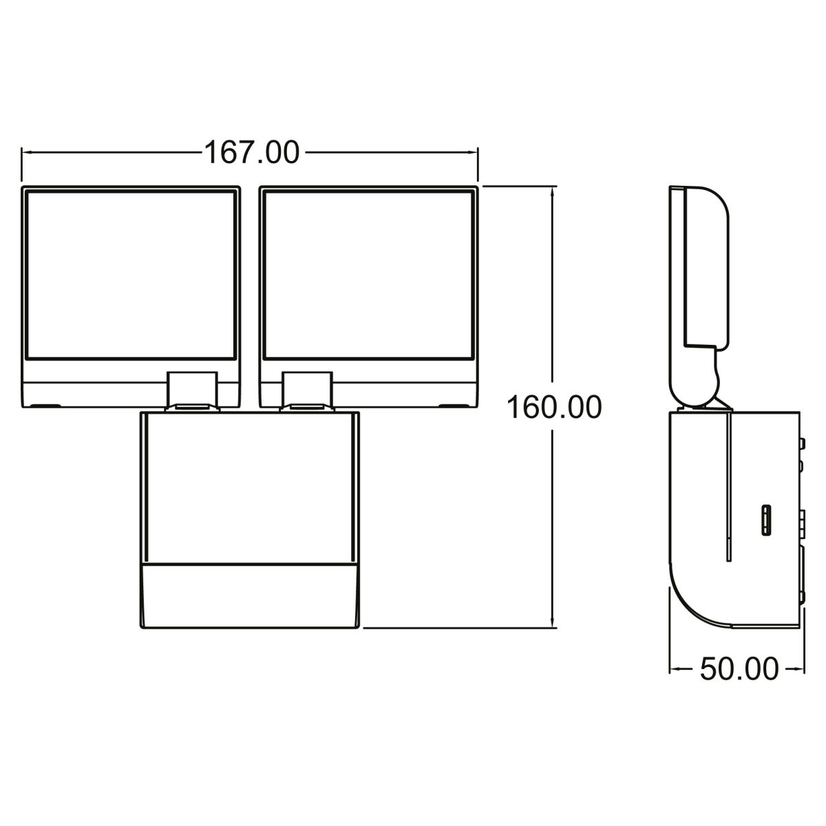Theben theLeda S17-100 BK LED-Strahler dreh-/ schwenkbar Bewegungsmelder 4000 K neutralweiß 1020803