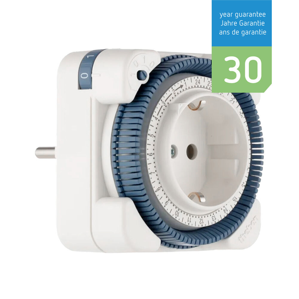 theben-timer 26 Steckdosen-Zeitschaltuhr analog innen, Tagesprogramm, 400 W LED, 15 Minuten 0260030