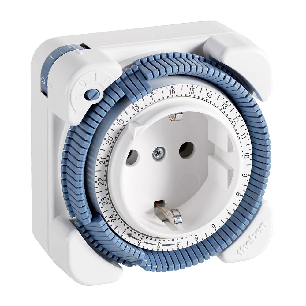 theben-timer 26 Steckdosen-Zeitschaltuhr analog innen, Tagesprogramm, 400 W LED, 15 Minuten 0260030