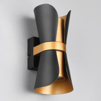Wandleuchte COAT 2 x GU10/10W schwarz matt/gold