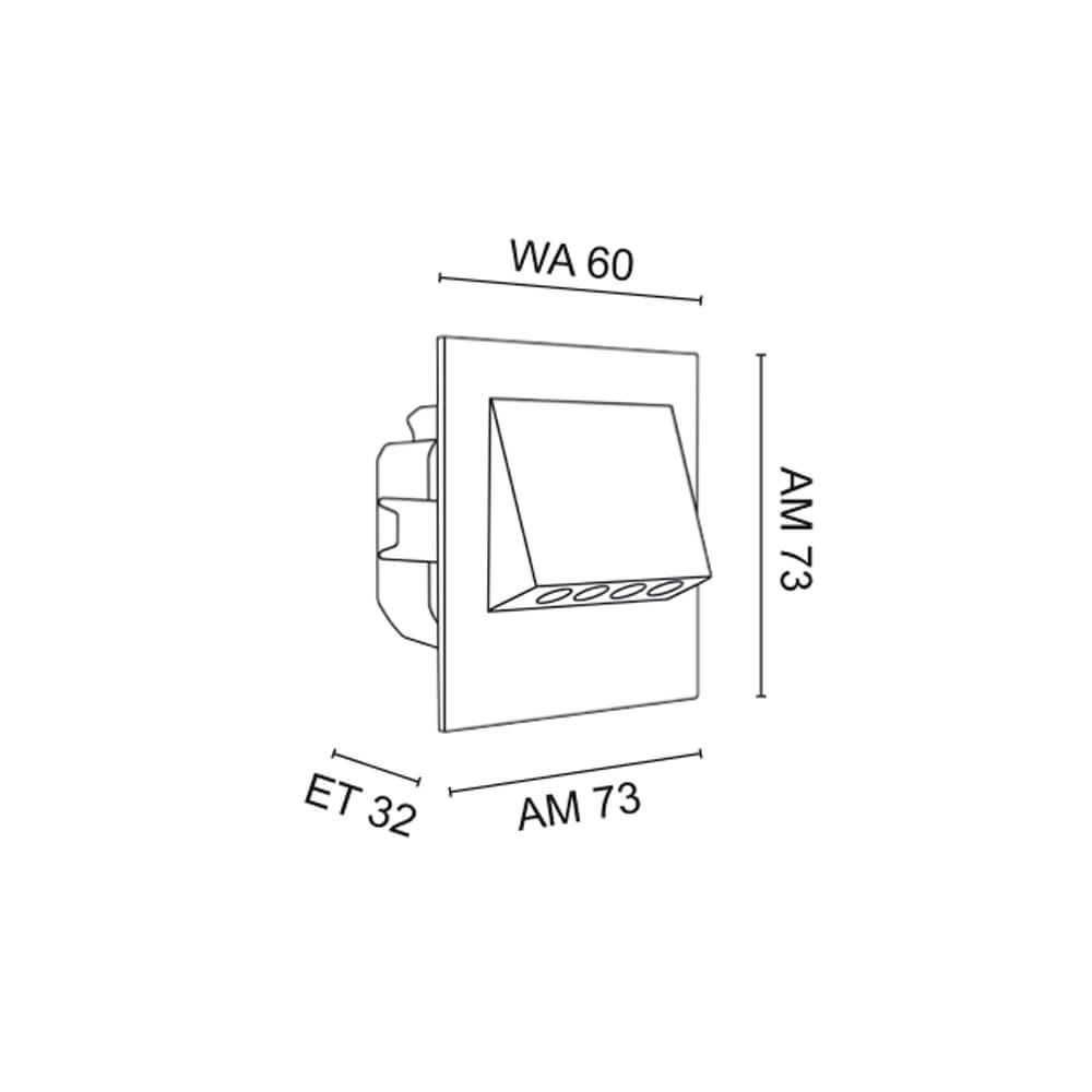 LED Einbauleuchte NAVI aluminium