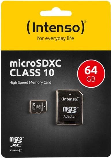 microSDXC Card 64GB INTENSO 3413490 microSDXC Card 64GB INTENSO 3413490