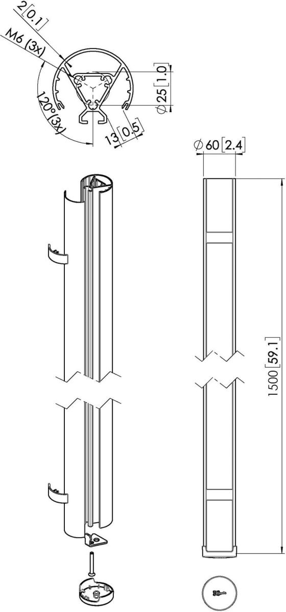 Abhängungsprofil PUC2415 sw