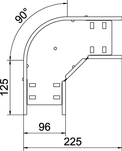 Bogen 90 Grad RB 90 610 FS