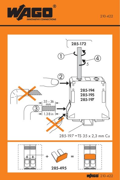 Handhabungsaufkleber 210-422 Handhabungsaufkleber 210-422