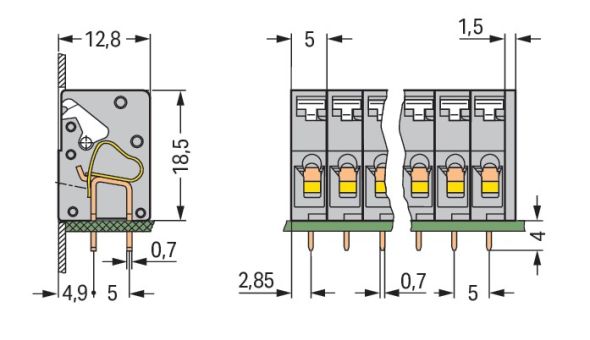 Leiterplattenklemme 741-109
