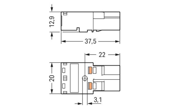 Stecker 2-polig 770-252 Stecker 2-polig 770-252