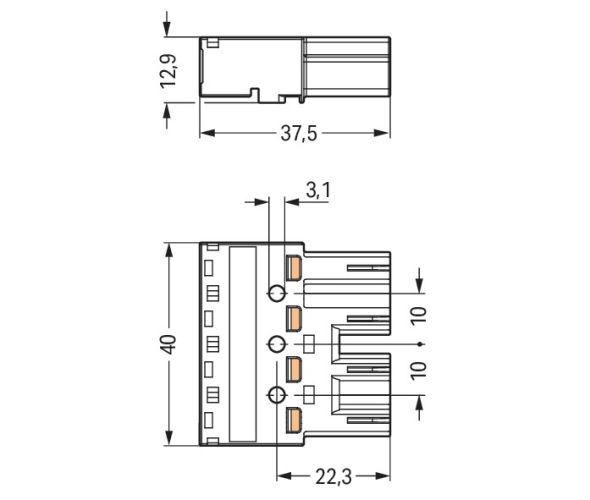 Stecker 4-polig 770-294 Stecker 4-polig 770-294