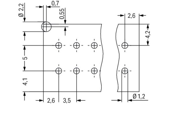 THR-Stiftleiste 2-reihig 713-1412/105-000