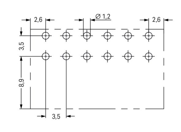 THR-Stiftleiste 2-reihig 713-1432/116-000