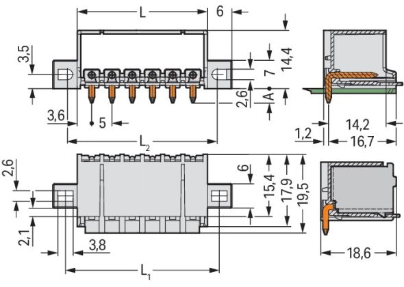 THR-Stiftleiste Lötstift 2092-1424/205-000