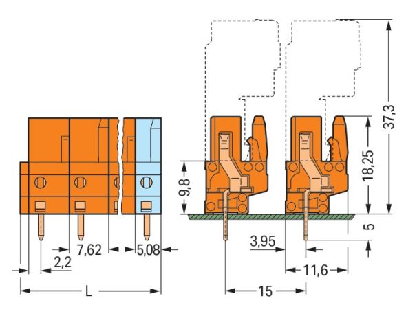 THT-Federleiste gerade 232-765 THT-Federleiste gerade 232-765