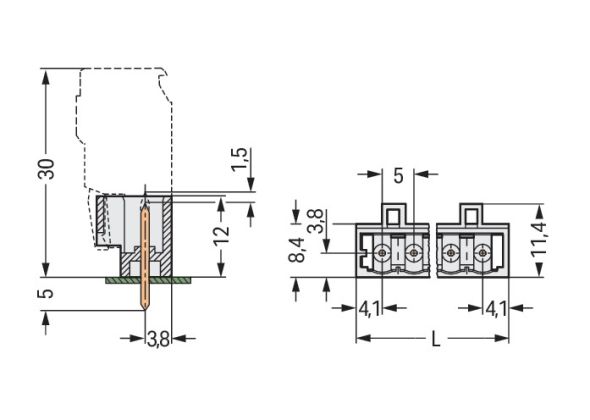THT-Stiftleiste Lötstift 721-167/001-000