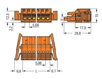 1-Leiter-Federleiste 2231-319/037-000