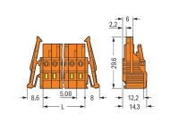 1-Leiter-Federleiste 231-307/037-000