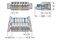1-Leiter-Federleiste 2721-115/037-000