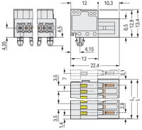 1-Leiter-Stiftleiste 734-302/018-000