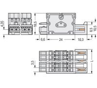 2-Leiter-Kombistecker 734-364