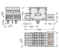 2-Leiter-Kombistecker 734-366/008-000