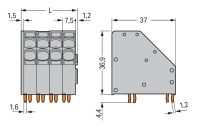 2-Leiter-Leiterplattenkle. 746-2308/000-006