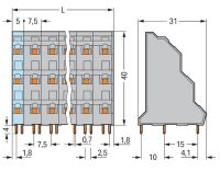 Dreistock-Leiterplattenkl. 737-556