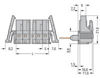 Federleiste f. Reihenklem. 232-244/005-000/039-