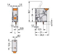 Leiterplattenklemme Hebel 2606-1101